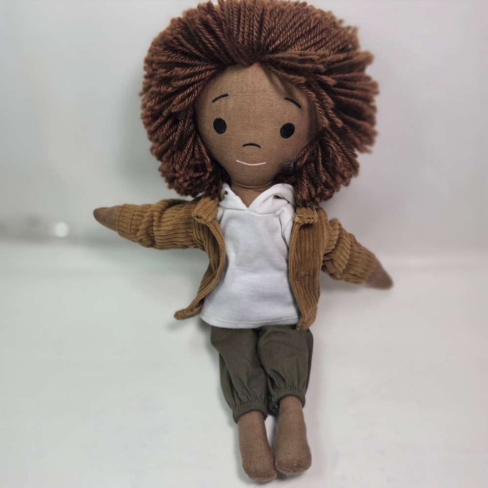 HarperIman Ashton 14 Inch Plush Doll Handmade Linen Petite Collection Corduroy